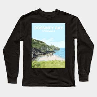 Bossiney Bay Cornwall. Tintagel. Cornish gift Travel location poster Long Sleeve T-Shirt